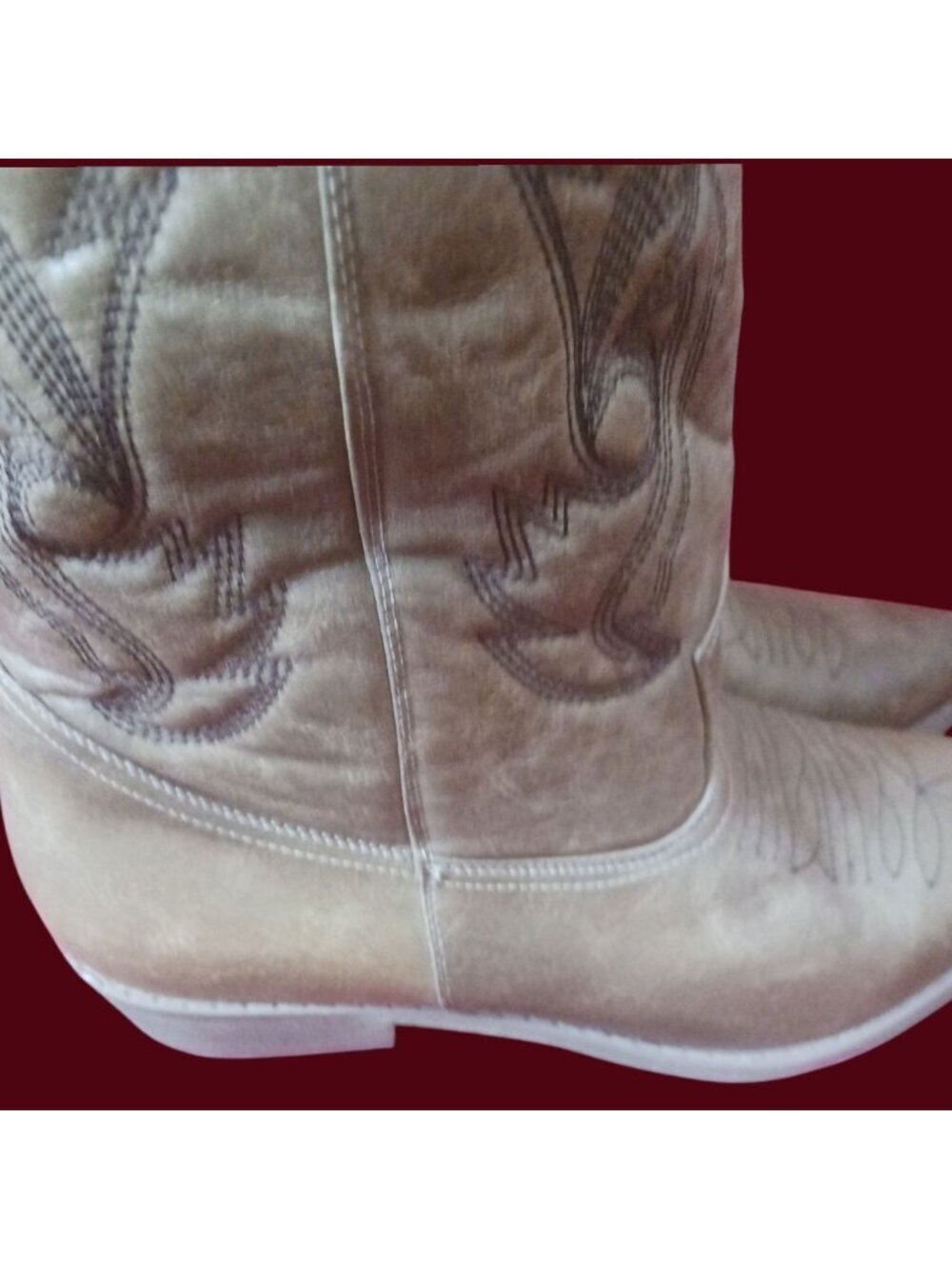 Coconuts Western Stitching Style Leather Cowboy Boots Women’s Size 11M - Picture 2 of 14
